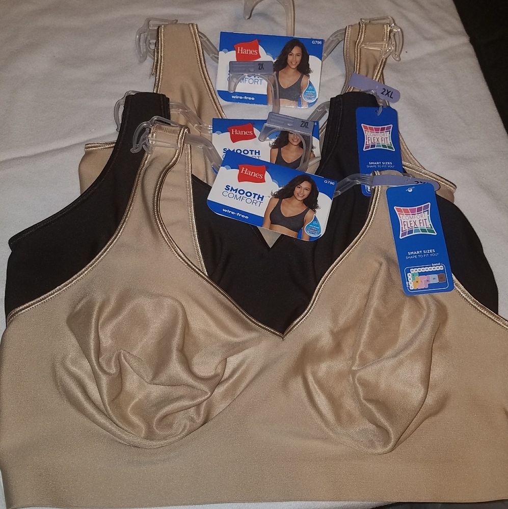 Hanes smooth comfort bras. New with tags 2x
